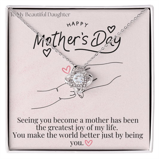 To My Beautiful Daughter / Love Knot Necklace