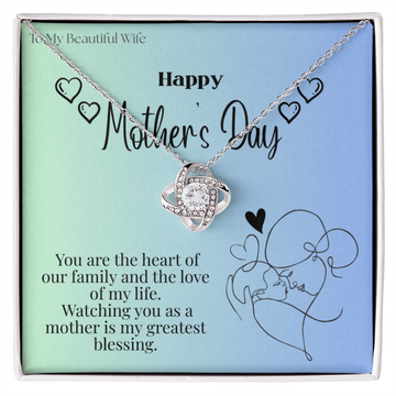 To My Beautiful Wife / Love Knot Necklace