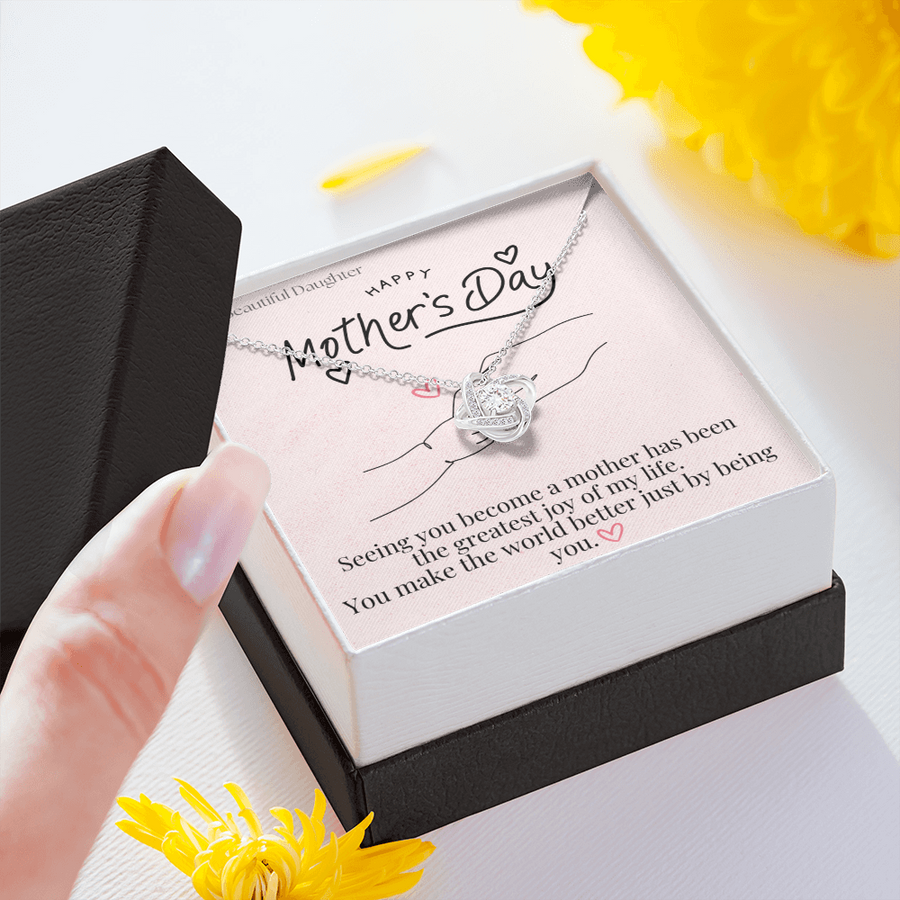 To My Beautiful Daughter / Love Knot Necklace