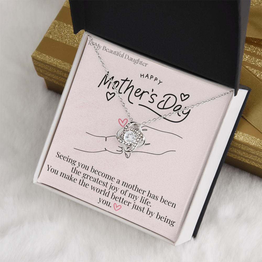 To My Beautiful Daughter / Love Knot Necklace