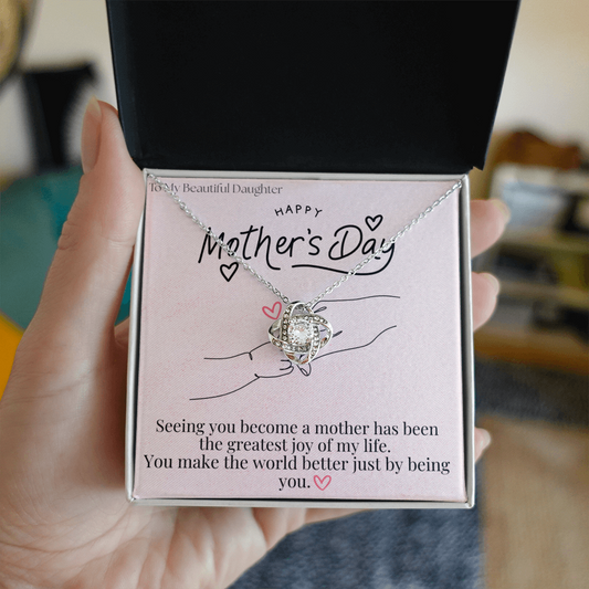 To My Beautiful Daughter / Love Knot Necklace