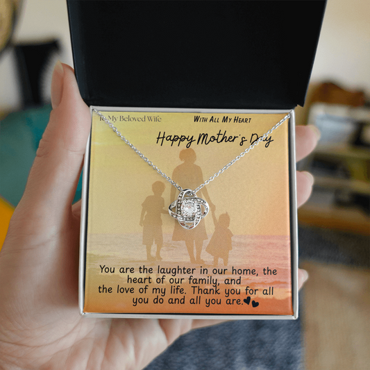 To My Beloved Wife / Love Knot Necklace