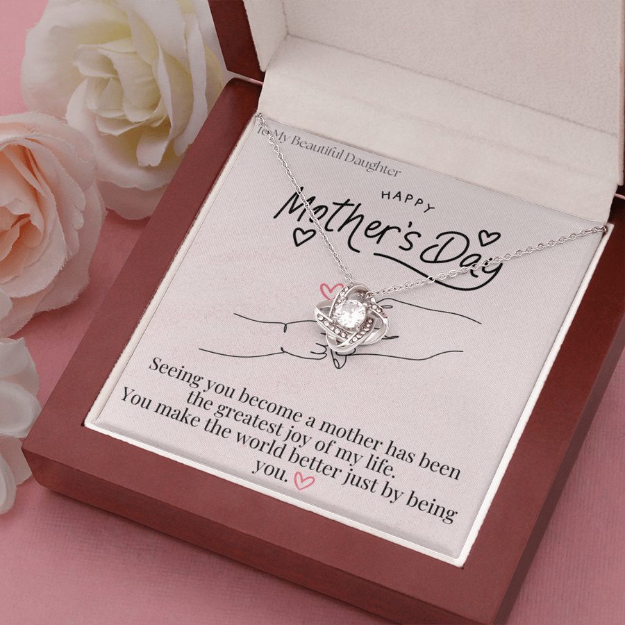 To My Beautiful Daughter / Love Knot Necklace