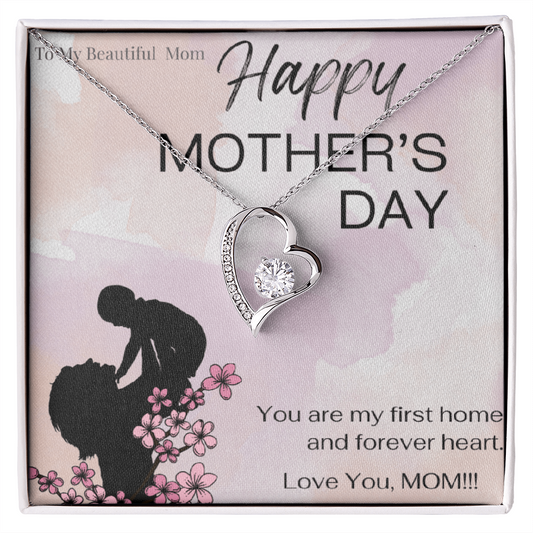 To My Beautiful Mom / Forever Love Necklace Mother's Day Gift