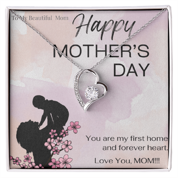 To My Beautiful Mom / Forever Love Necklace Mother's Day Gift