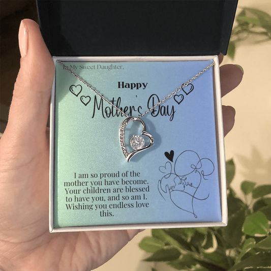 To My Sweet Daughter / Forever Love Necklace
