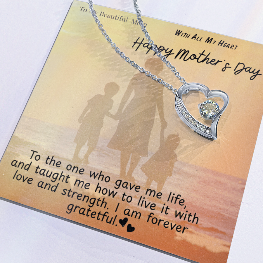 To My Beautiful Mom / Forever Love Necklace Mother's Day Gift